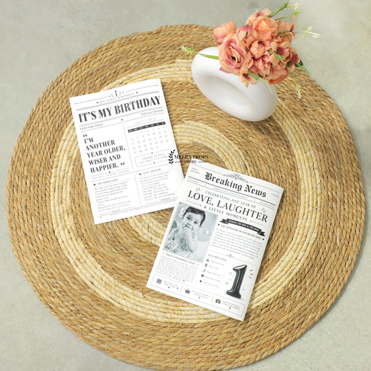 First Birthday NewsPaper Dual-Side - Magazine