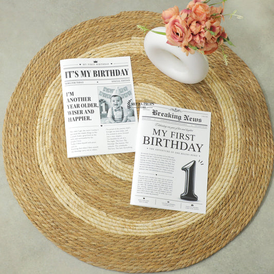First Birthday NewsPaper Dual-Side - Magazine