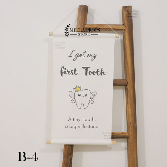 First Tooth Hanging Banner