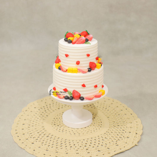 Two layer strawberry cake