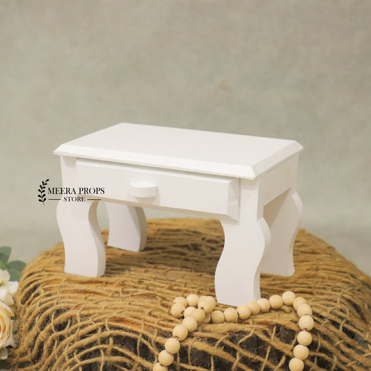 White Drawer Table Dual